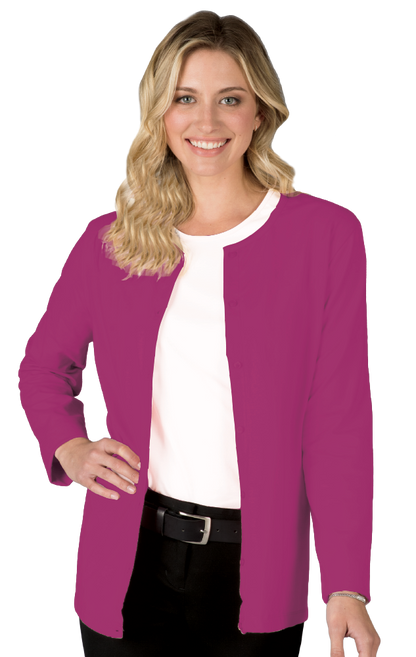Blue Generation Ladies' L/S Button Front Cardigan-BG4701