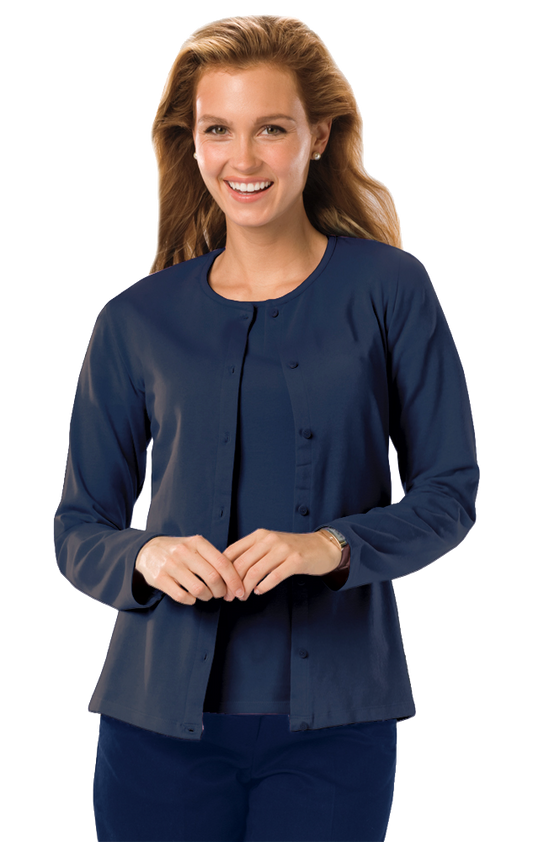 Blue Generation Ladies' L/S Button Front Cardigan-BG4701