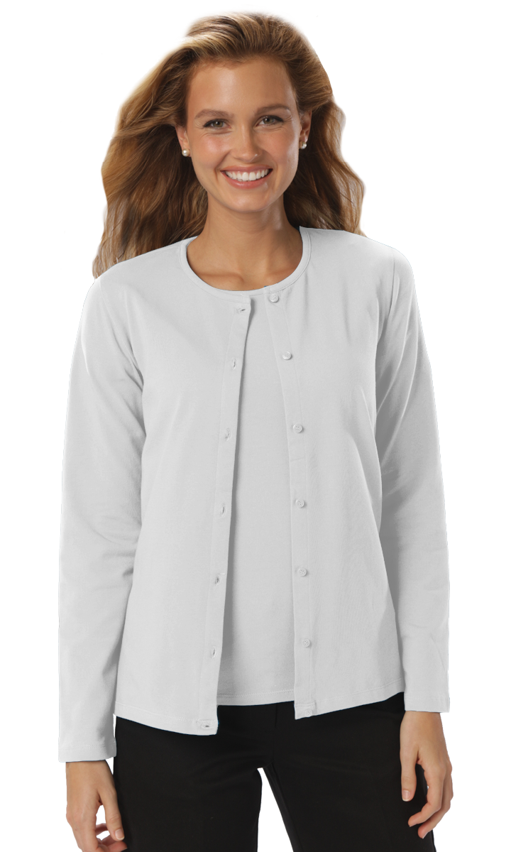 Blue Generation Ladies' L/S Button Front Cardigan-BG4701