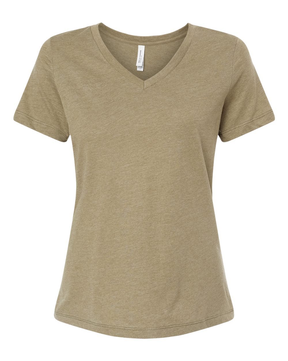 BELLA + CANVAS Women's Relaxed Heather CVC V-Neck Tee