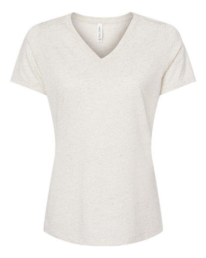 BELLA + CANVAS Women's Relaxed Triblend Short Sleeve V-Neck Tee