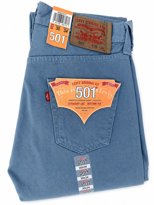 Levi's 501 Original Fit Men's Jeans – Light Blue | Straight Leg | Button Fly 30x34 (00501-0771) (Discontinued) (Clearance)