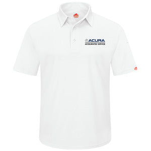 Acura® Accelerated Men's Performance Knit® Flex Series Pro Polo - White -5107WH