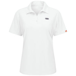 Audi® Women's Short Sleeve Performance Knit® Flex Series Pro Polo-White