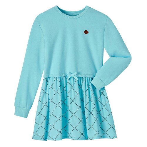 Brownie Girl Scouts Long Sleeve Mixed Media Dress