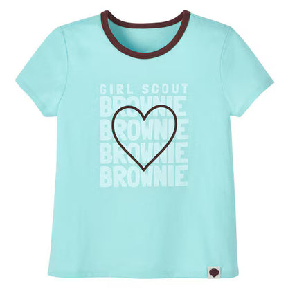 Brownie Girl Scout Outline T-Shirt-5132