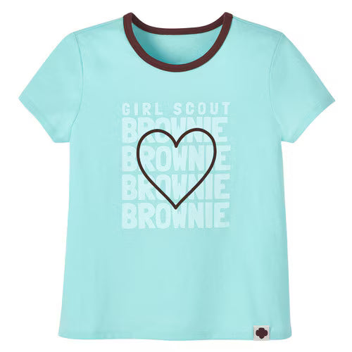 Brownie Girl Scout Outline T-Shirt-5132