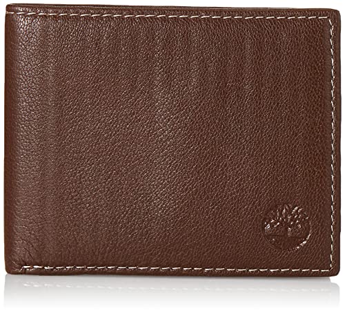 Timberland Men's Leather Wallet with Attached Flip Pocket