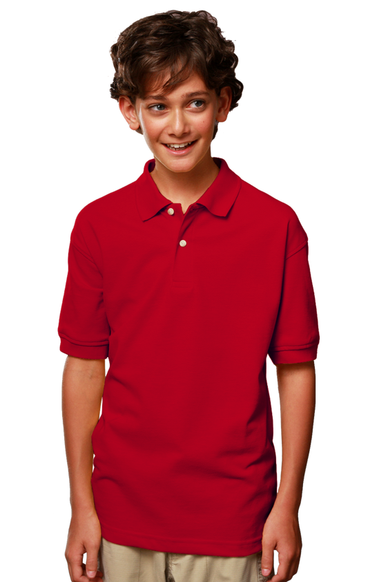 Blue Generation Youth Superblend Short-Sleeve Pique Polo-BG5204