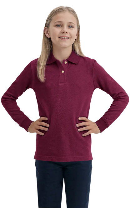 Blue Generation Youth Superblend L/S Pique Polo-BG5207