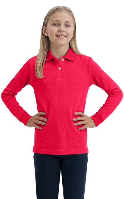 Blue Generation Youth Superblend L/S Pique Polo-BG5207