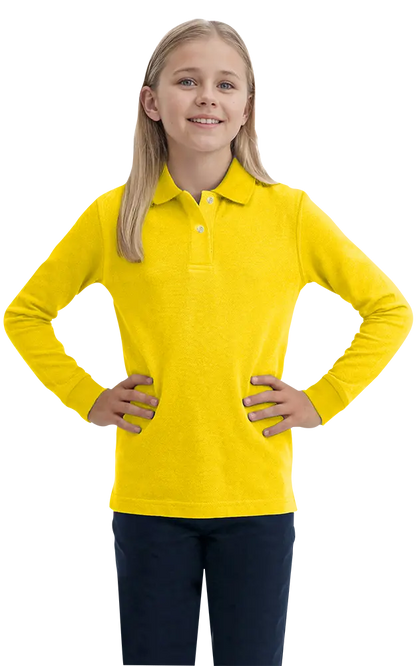 Blue Generation Youth Superblend L/S Pique Polo-BG5207