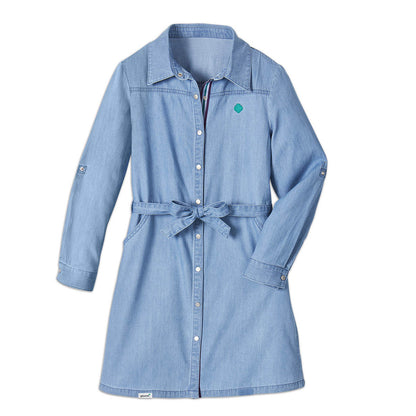 Junior Chambray Shirt Dress