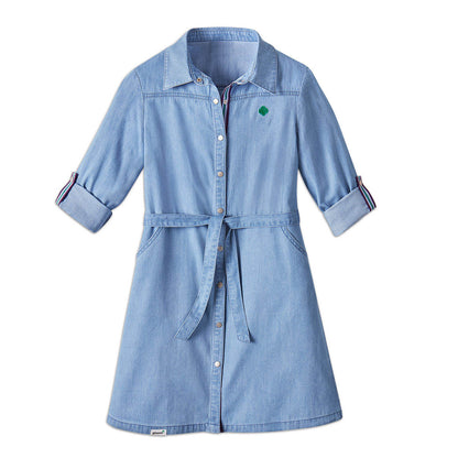 Junior Chambray Shirt Dress