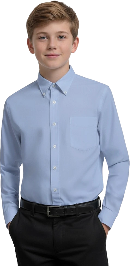 Blue Generation Youth L/S Oxford Shirt-BG5214