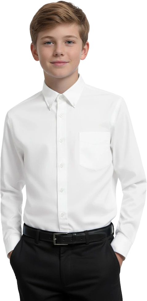 Blue Generation Youth L/S Oxford Shirt-BG5214