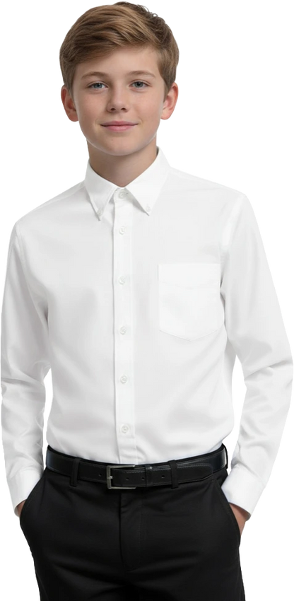 Blue Generation Youth L/S Oxford Shirt-BG5214