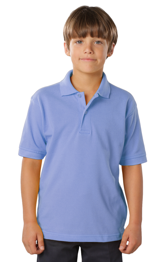 Blue Generation Youth Soft Touch Pique Polo-BG5500-Light Blue