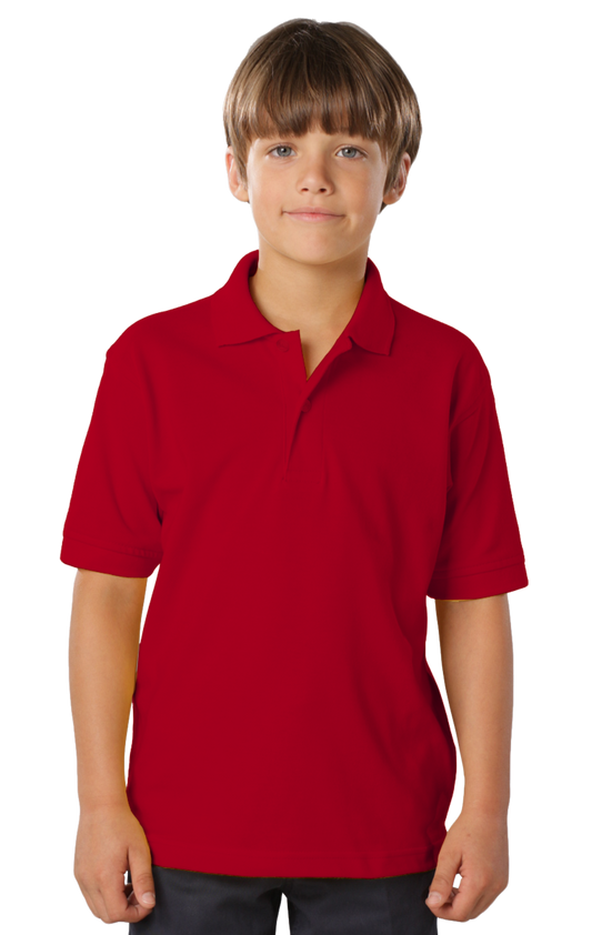 Blue Generation Youth Soft Touch Pique Polo-BG5500-Red