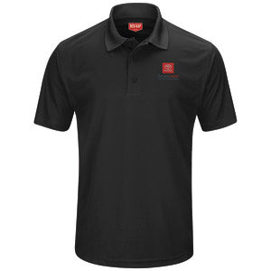Toyota® Men's Short Sleeve Performance Knit® Pocketless Core Polo - Service Center Logo - Black - 5516BK
