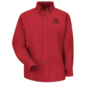 Toyota® Women's Long Sleeve Poplin Dress Shirt - Toyota Logo