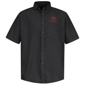 Toyota® Men's Short Sleeve Poplin Dress Shirt - Toyota Logo - Black - 5550BK