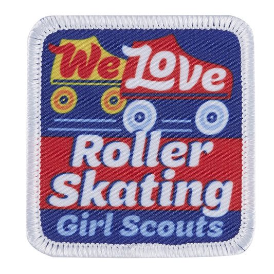 Girl Scouts We Love Roller Skating Iron On Fun Patch