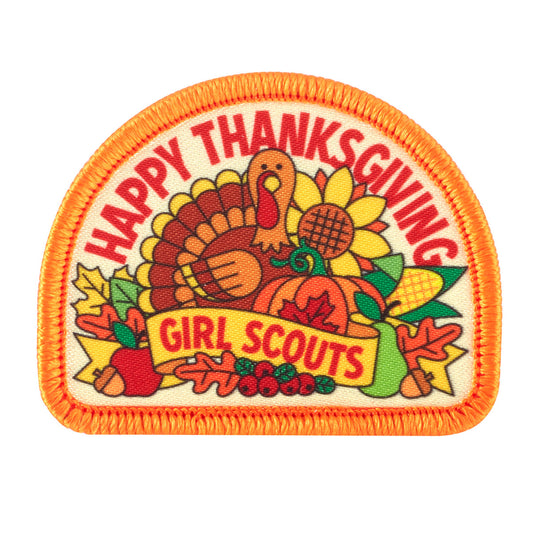 Girl Scouts Happy Thanksgiving Turkey Sew On Fun Patch