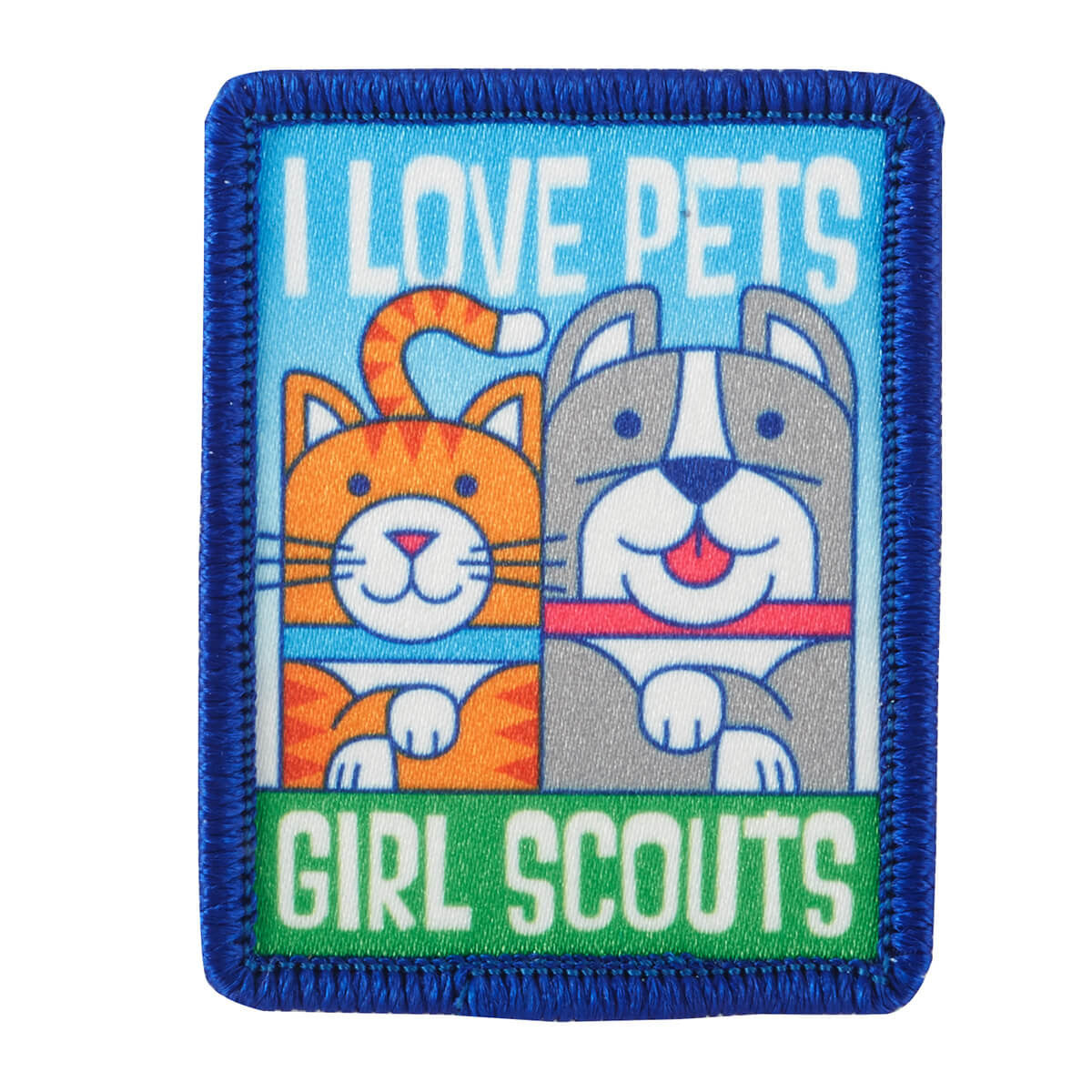 Girl Scouts I Love Pets Sew On Fun Patch