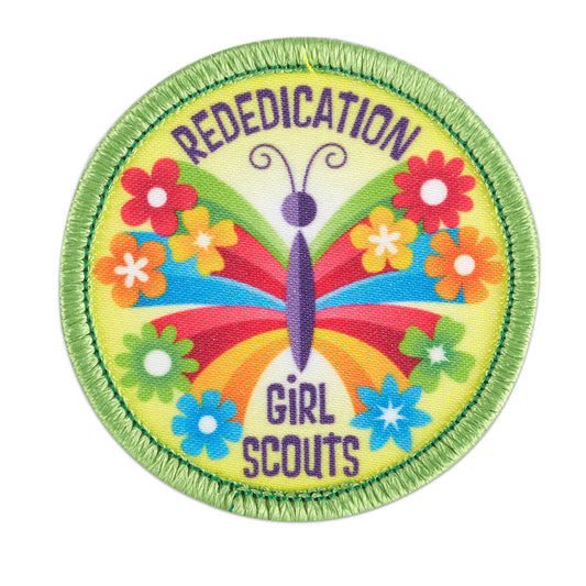 Girl Scouts Rededication Butterfly Sew On Fun Patch