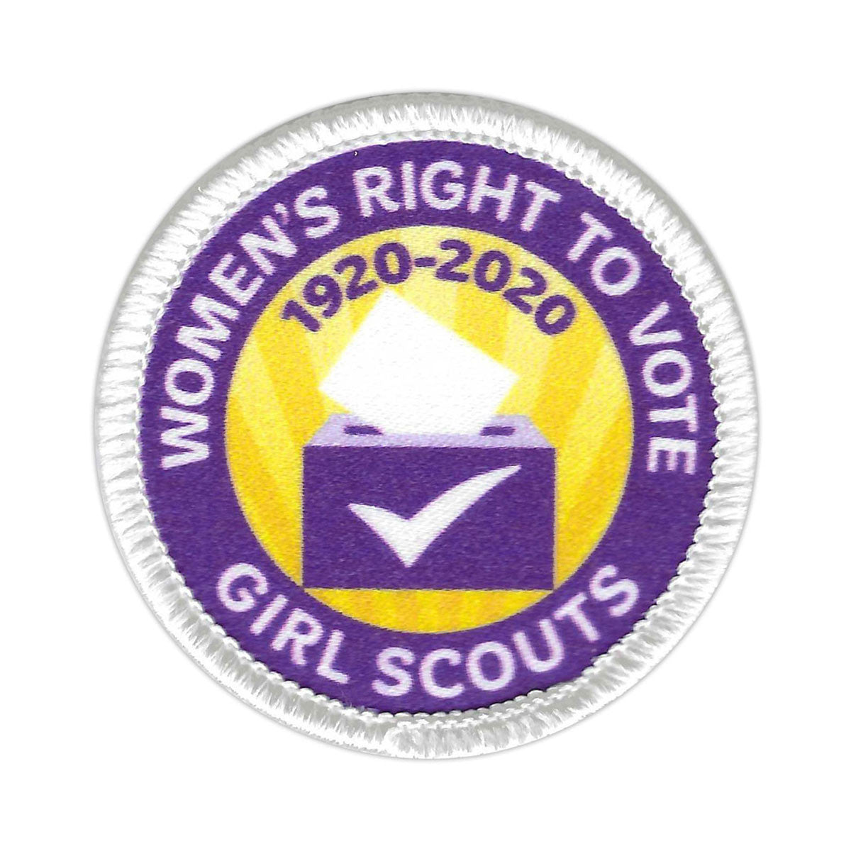 Girl Scouts Women's Right To Vote Sew On Fun Patch