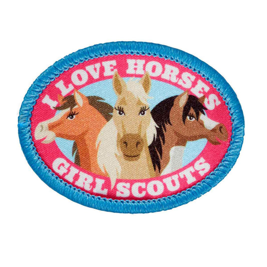 Girl Scouts Love Horses Sew On Fun Patch