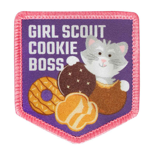 Girl Scouts Cookie Boss Kitten Sew On Fun Patch