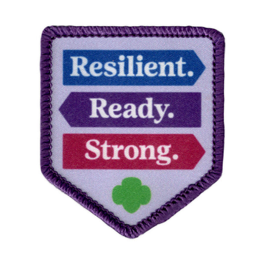 Girl Scouts Resilient. Ready. Strong Sew On Fun Patch