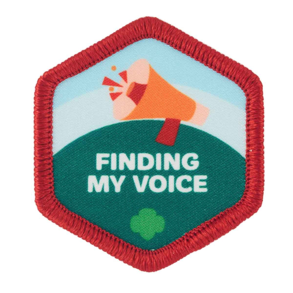 Girl Scouts Cadette Mental Wellness Sew-On Patch — Finding My Voice - 57291