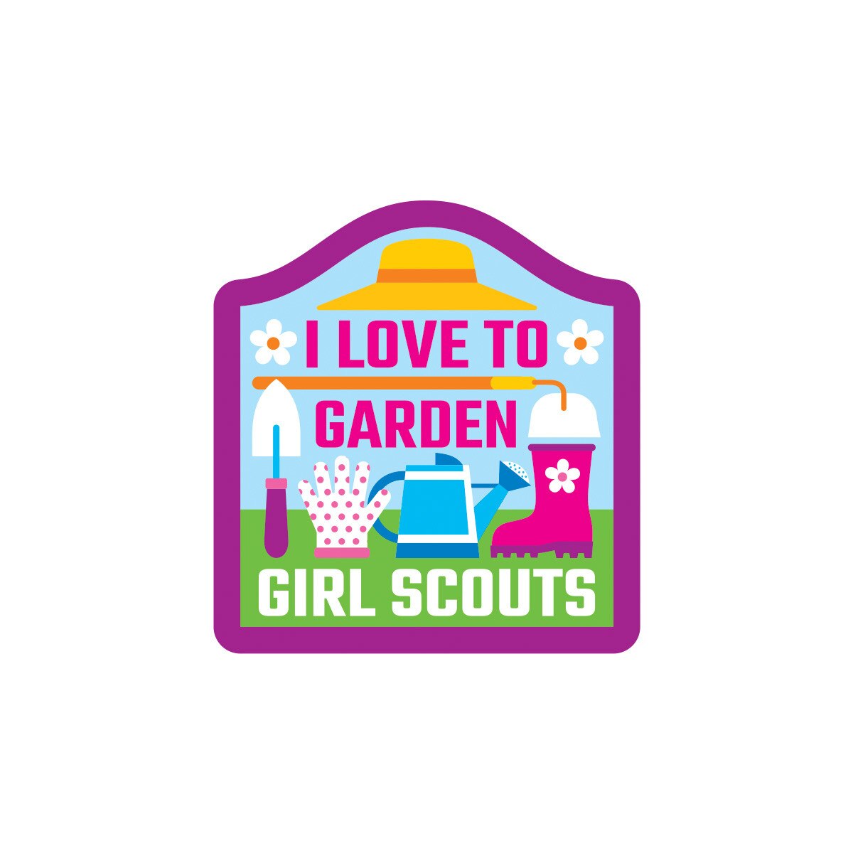 Girl Scouts I Love to Garden Sew-On Patch - 57401 - Basics Clothing Store