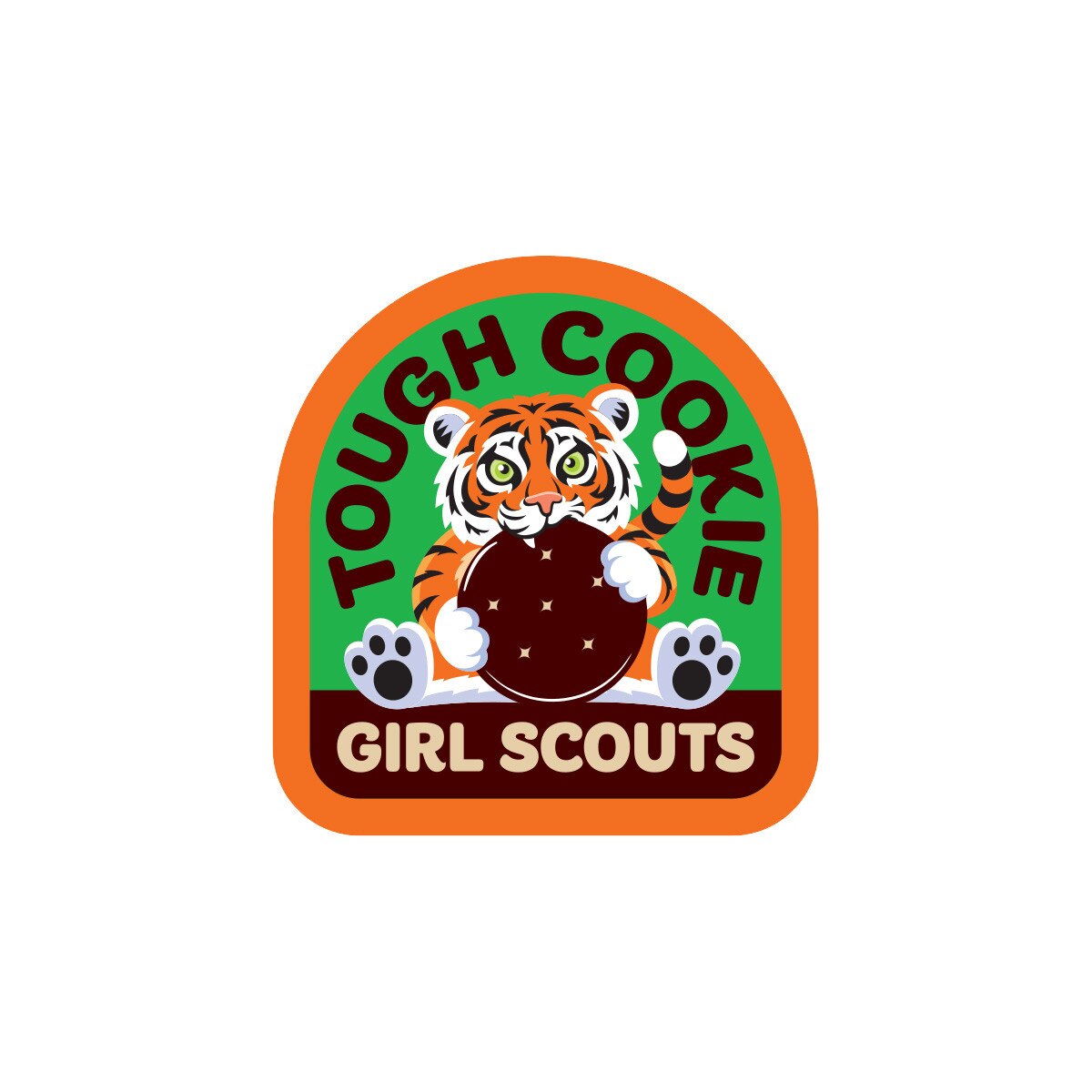 Girl Scouts Tough Cookie Tiger Sew-On Patch