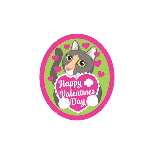 Girl Scouts Valentine's Day Kitty Sew-On Patch