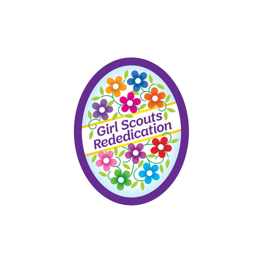 Girl Scouts Rededication Flower Banner Sew-On Patch |