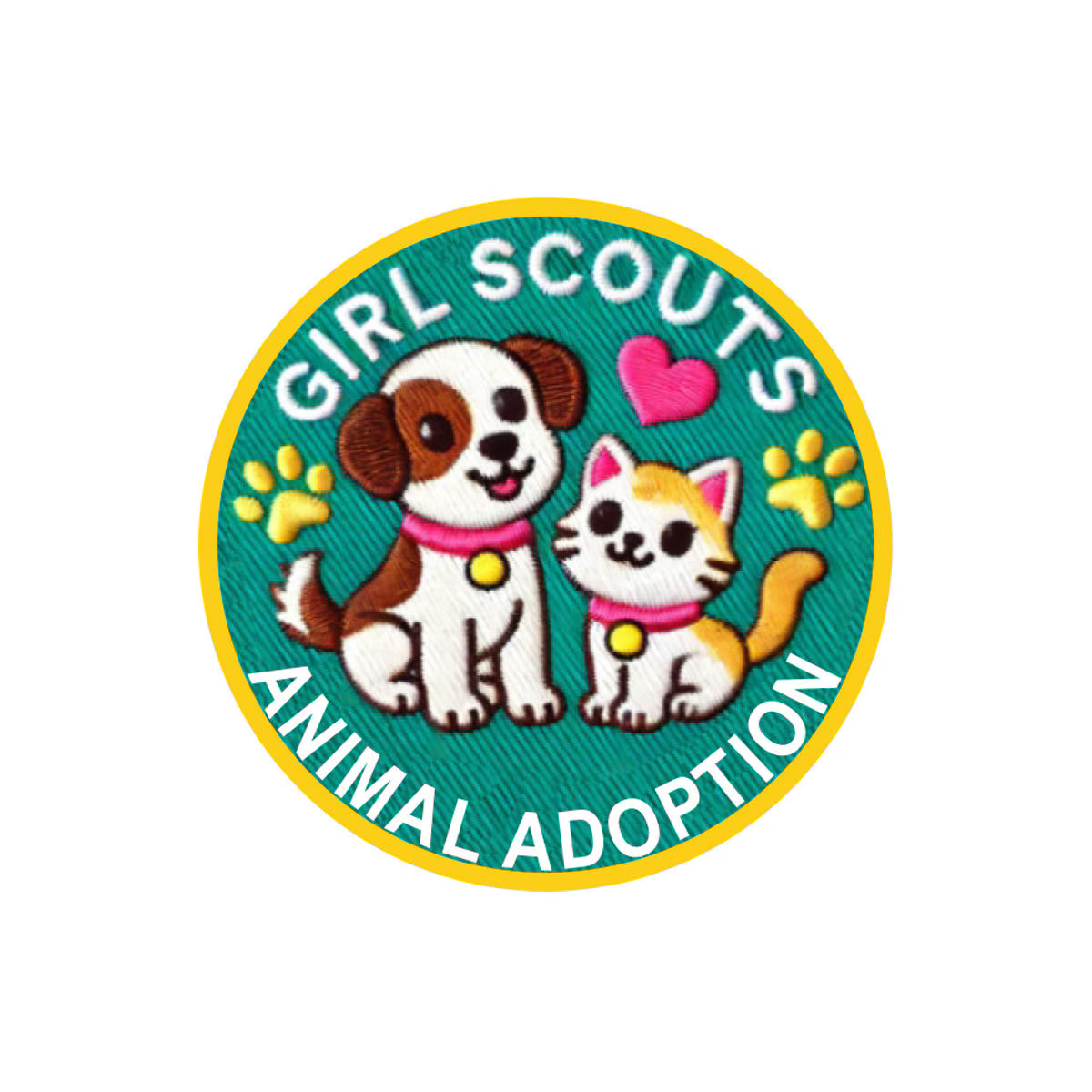 Girl Scouts Animal Adoption Iron-On Patch - 57475
