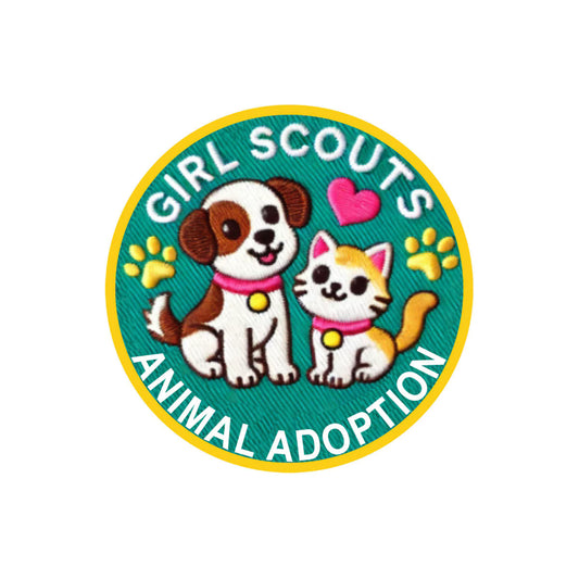 Girl Scouts Animal Adoption Iron-On Patch - 57475