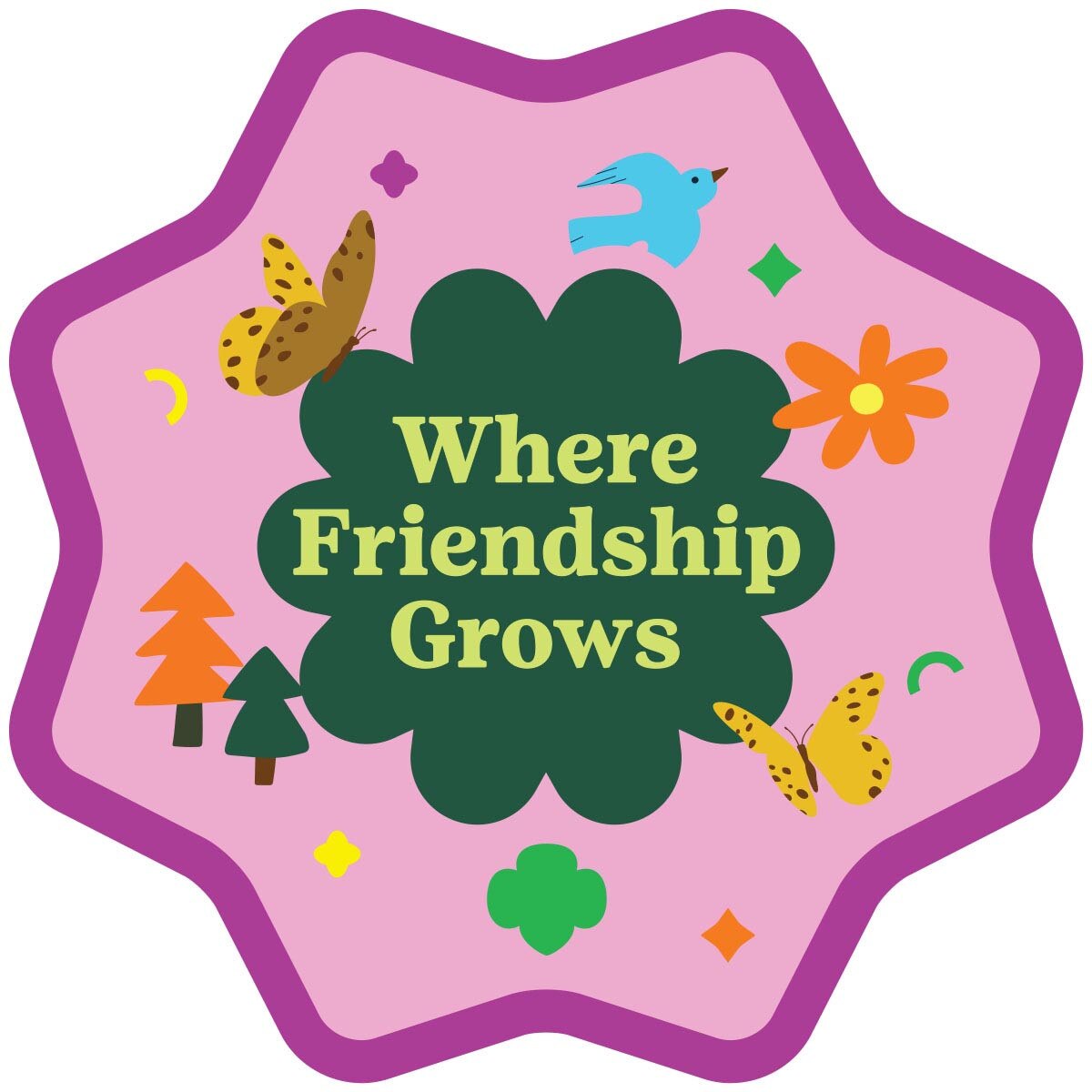 Girl Scouts Where Friendship Grows Recruitment Sew-On Patch - 57476