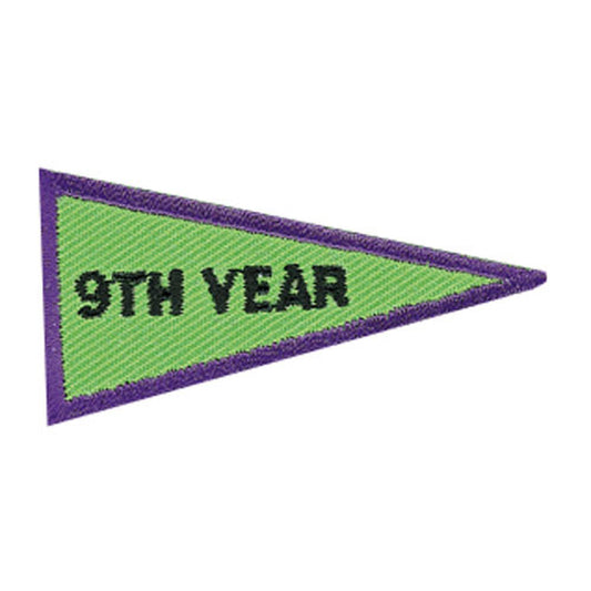 Girl Scouts 9th Year Attendance Segment Iron On Fun Patch