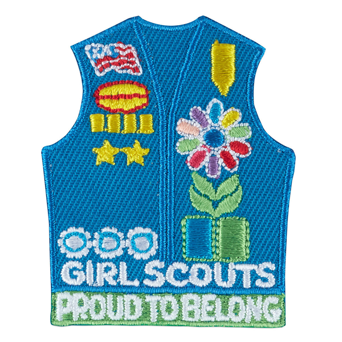 Girl Scouts Daisy Vest With Insignia Iron On Fun Patch