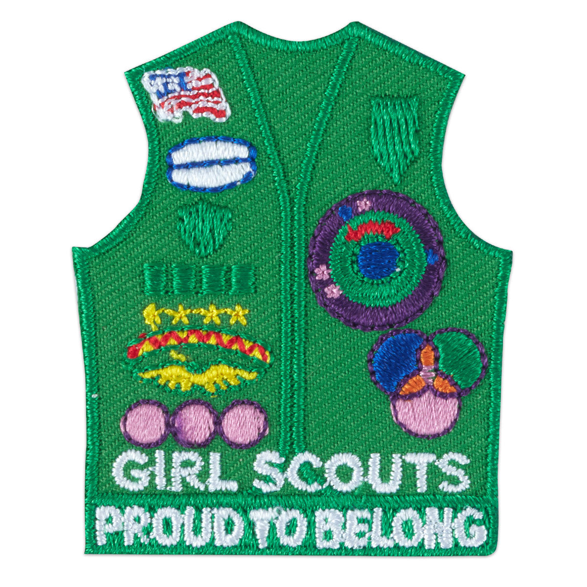 Girl Scouts Junior Vest With Insignia Iron On Fun Patch