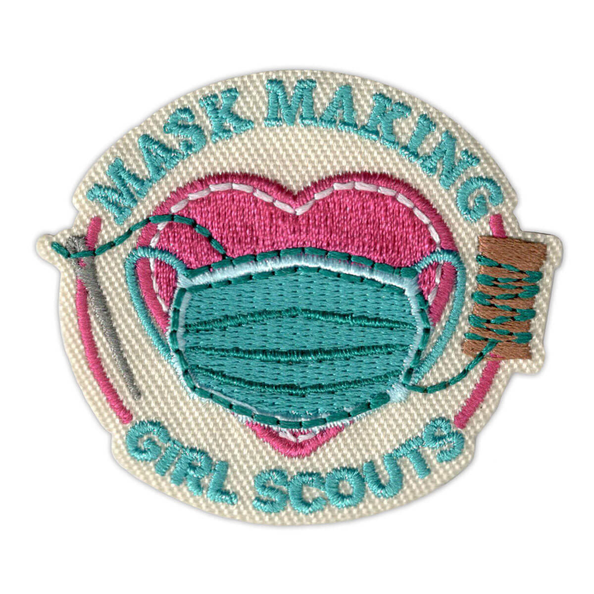 Girl Scouts Mask Making Iron On Fun Patch