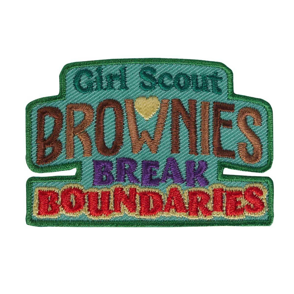 Girl Scout Brownies Break Boundaries Iron On Fun Patch