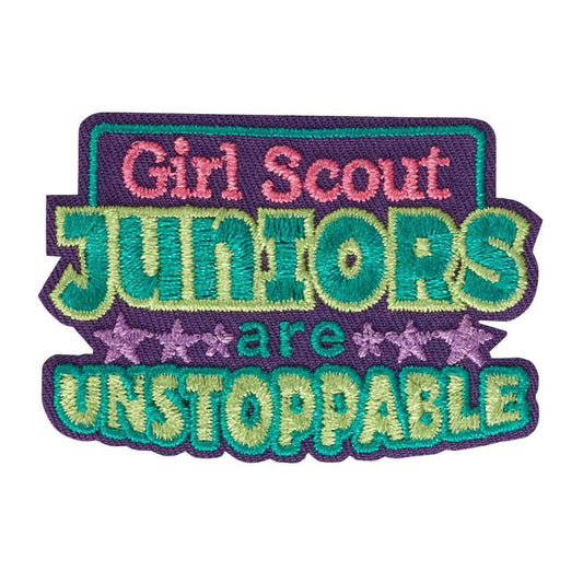 Girl Scouts Juniors Are Unstoppable Iron On Fun Patch