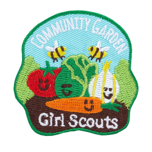 Girl Scouts Community Garden Veggies Iron On Fun Patch