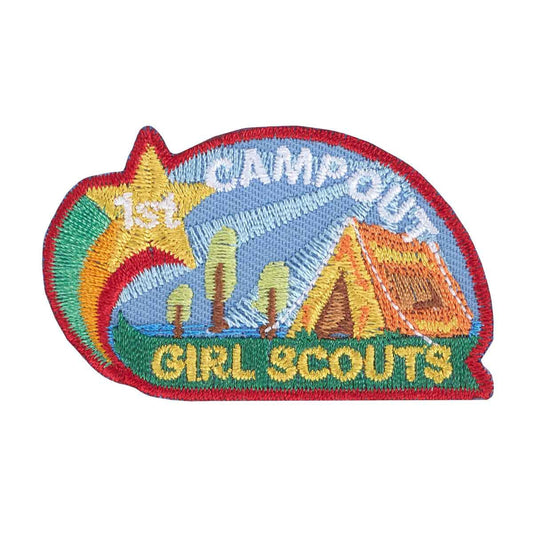 Girl Scouts First Camp Out Iron On Fun Patch